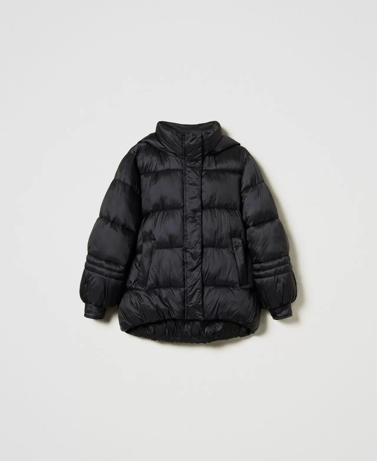 TWINSET Milano Steppjacke Aus Nylonjacquard Mit Streifen