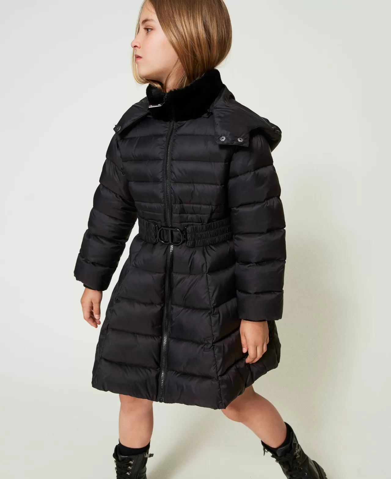TWINSET Milano Steppjacke Mit „Oval T“-Gürtel