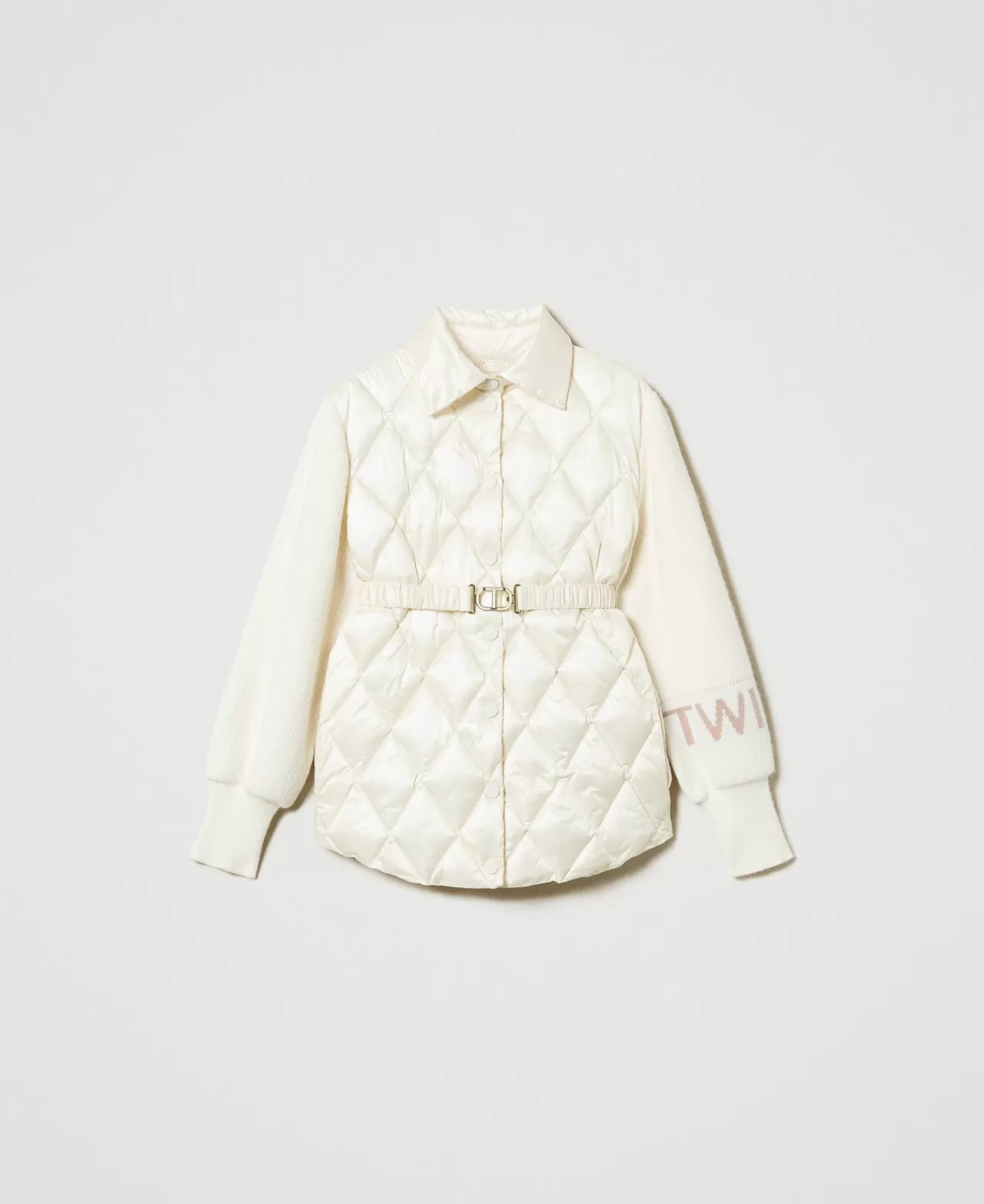 TWINSET Milano Steppjacke Mit Strickärmeln