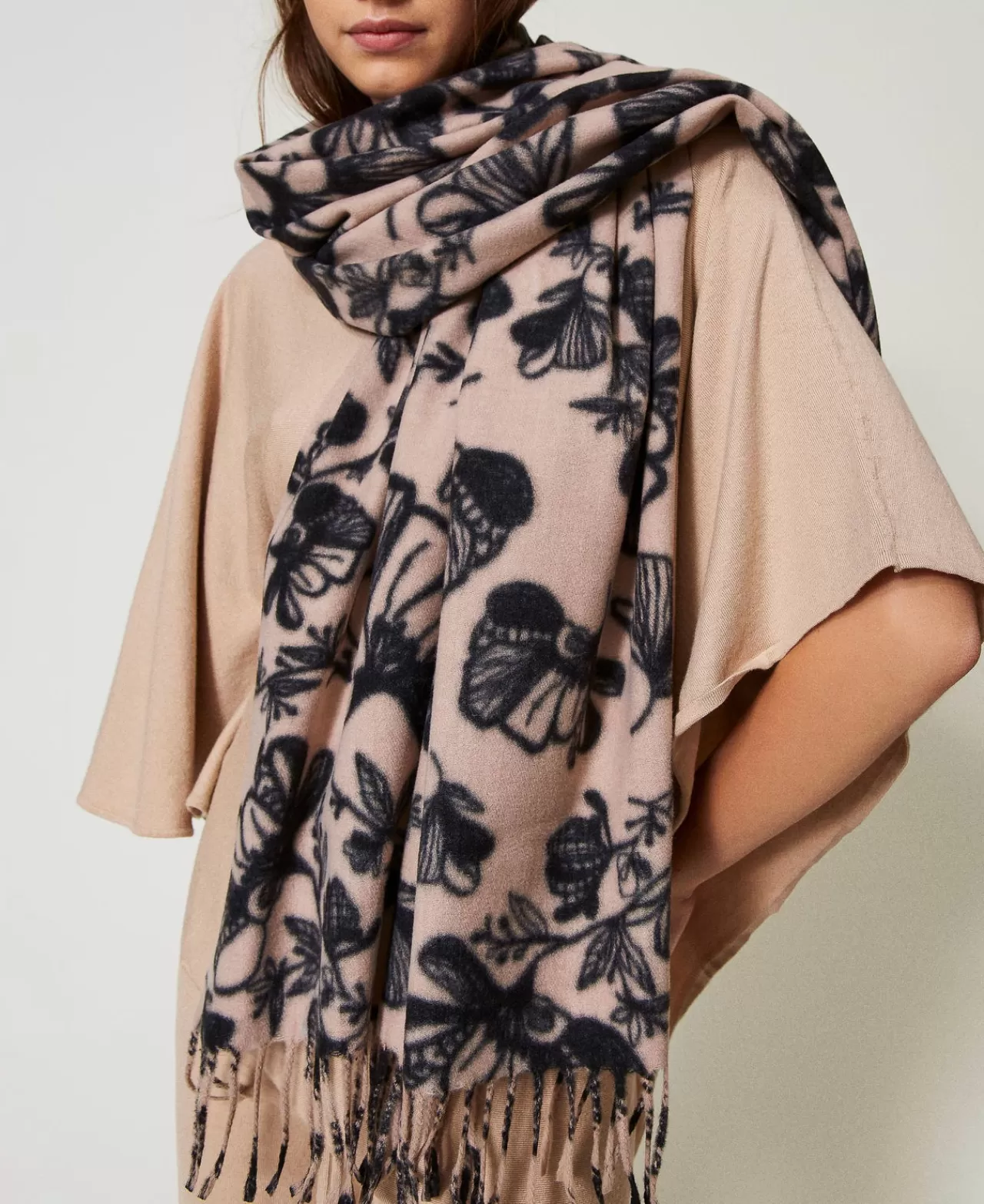 TWINSET Milano Stola Aus Tuch Mit Blumen