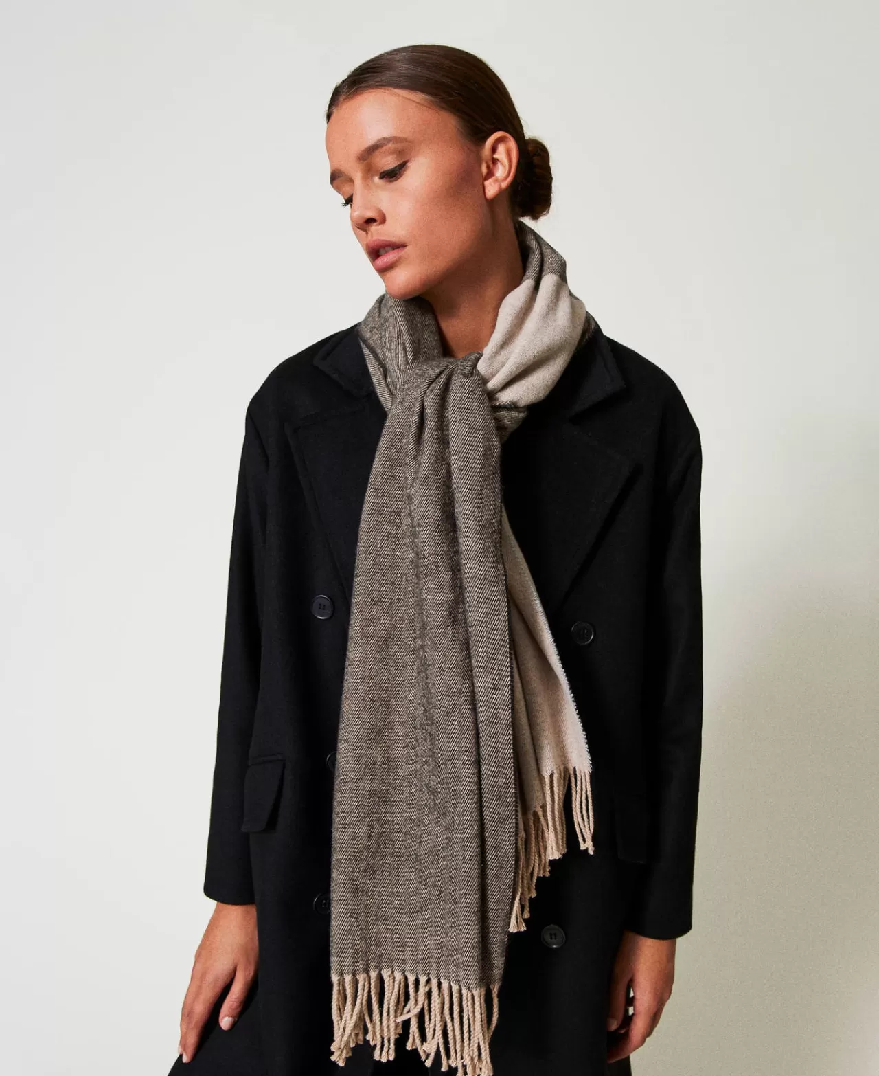 TWINSET Milano Stola Aus Tuch Mit Fransen