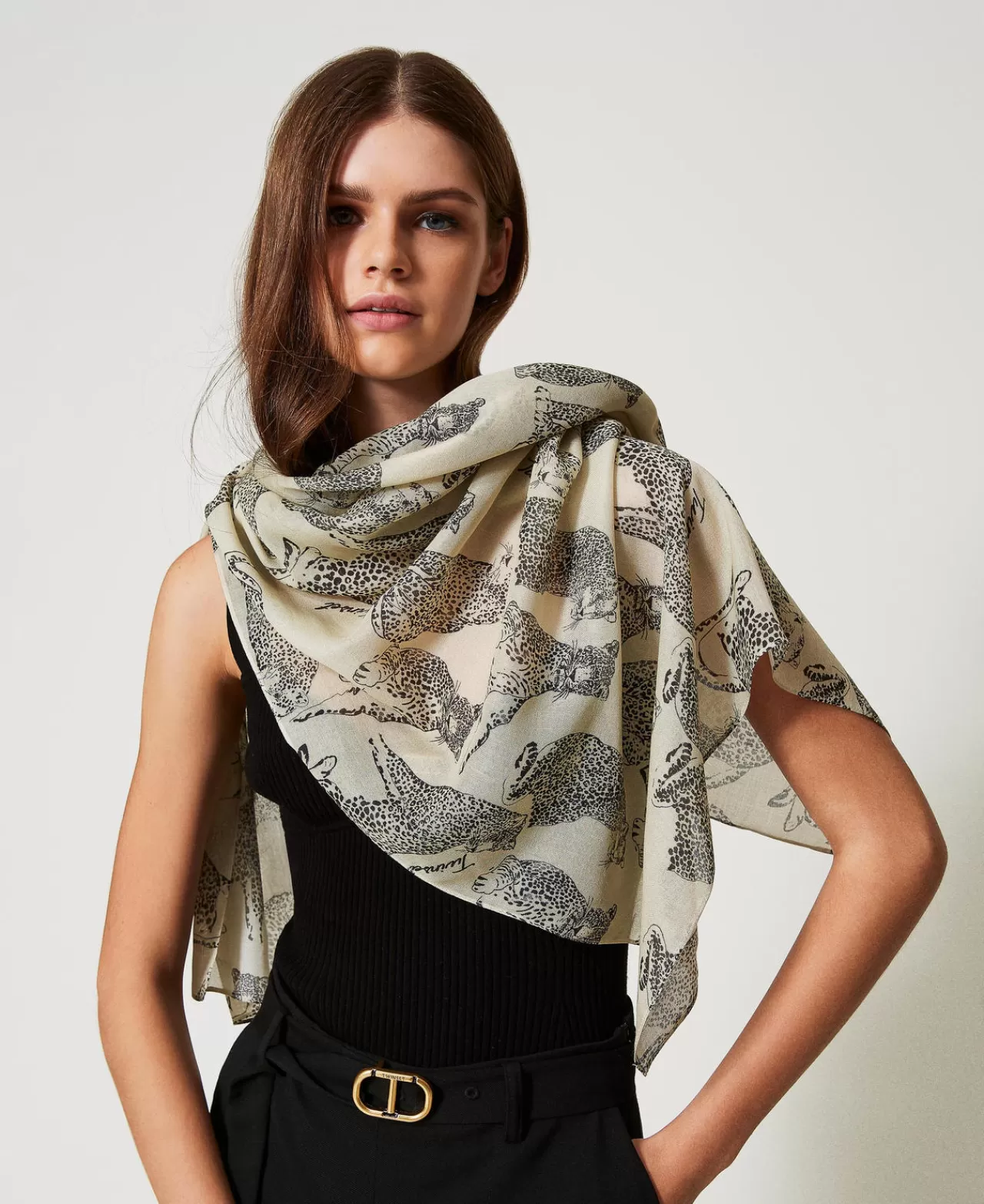TWINSET Milano Stola Mit Jaguarprint