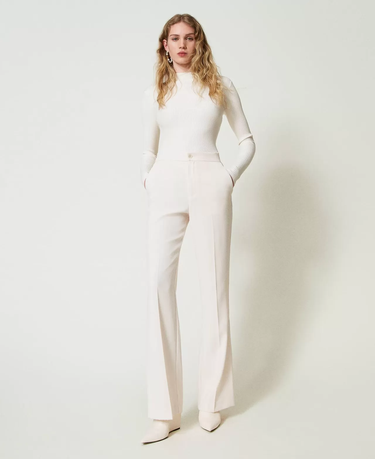 TWINSET Milano Straight-Leg-Hose Mit Schlitzen