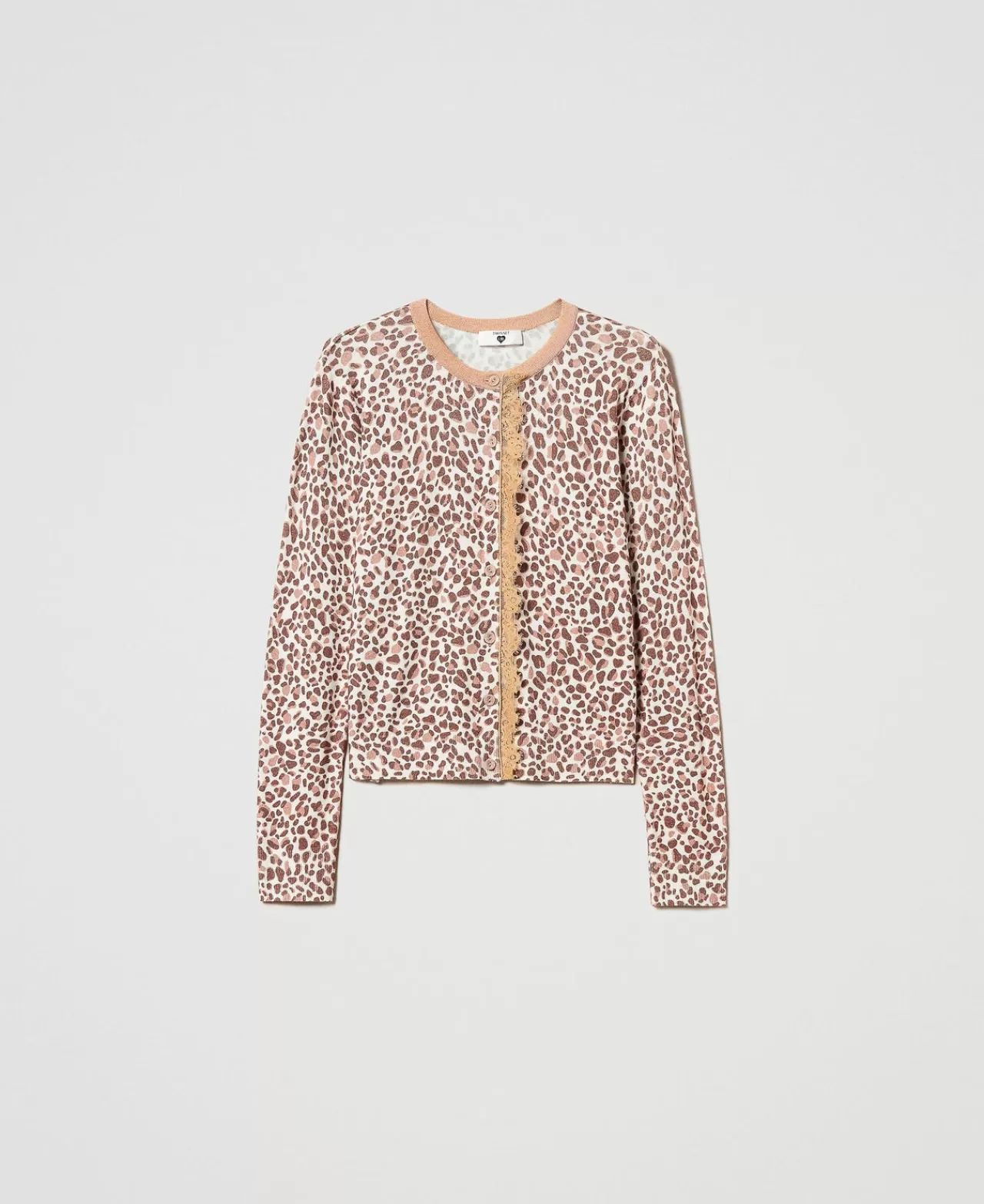 TWINSET Milano Strickcardigan Mit Print Und Spitze