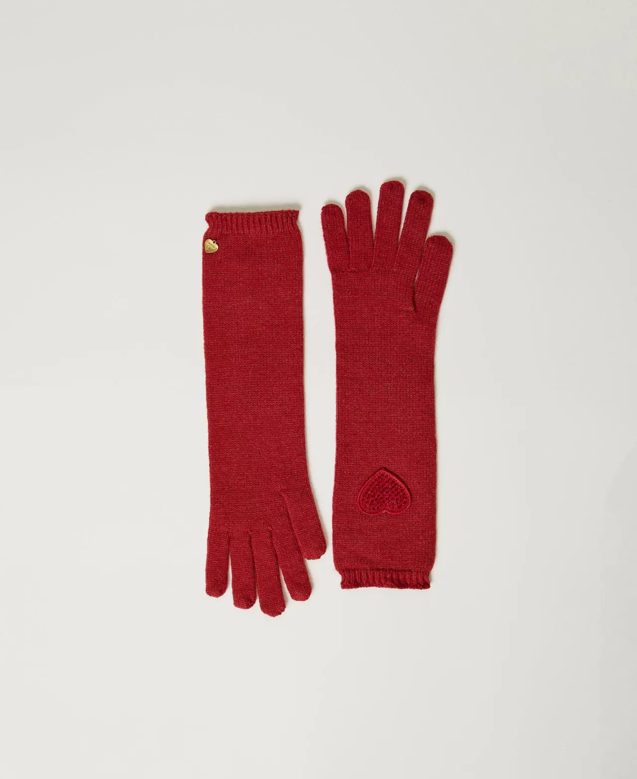 TWINSET Milano Strickhandschuhe Mit Herzpatch