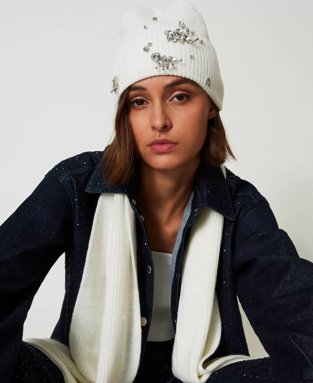 TWINSET Milano Strickmütze Mit Stickereien