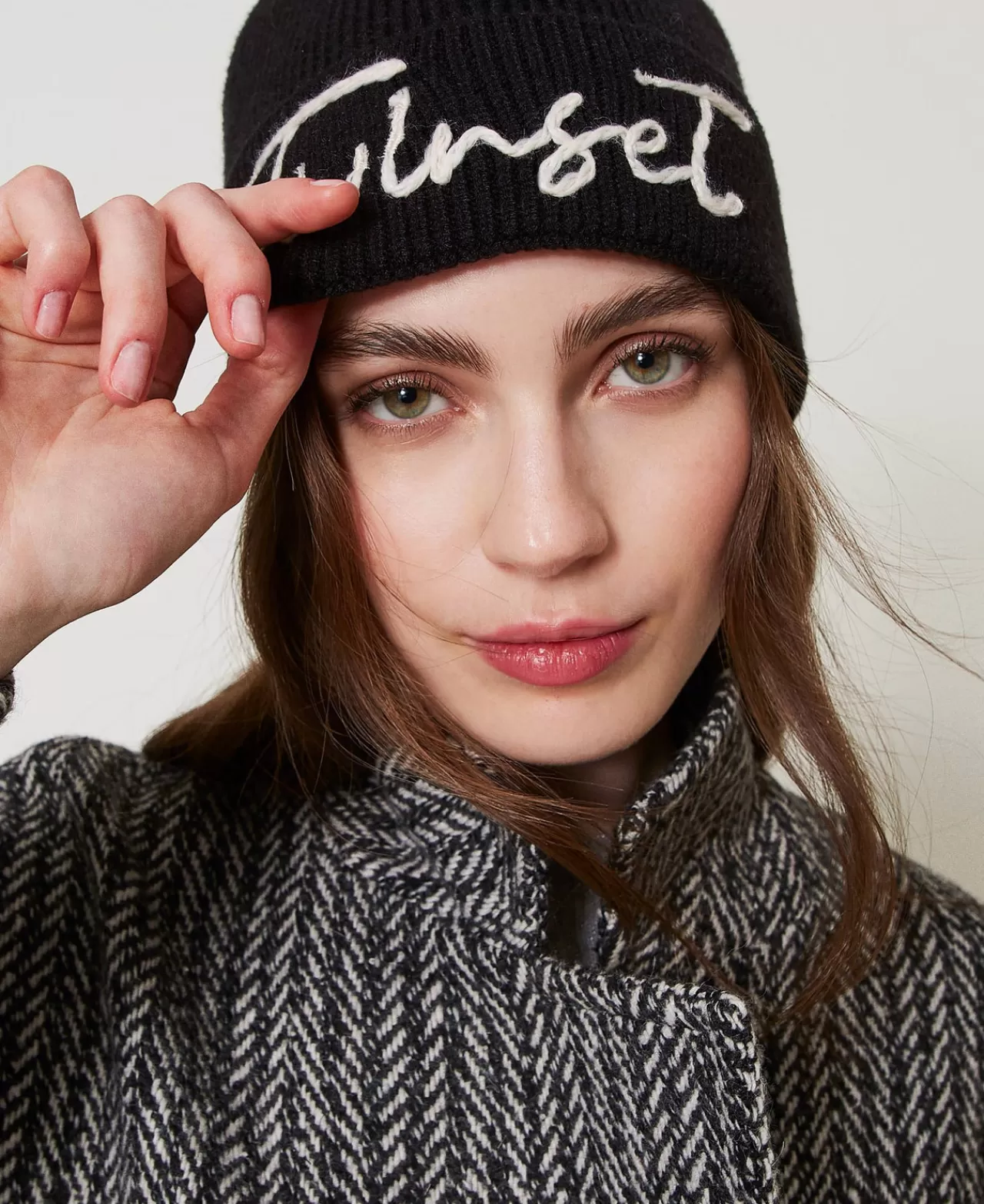 TWINSET Milano Strickmütze Mit Sticklogo