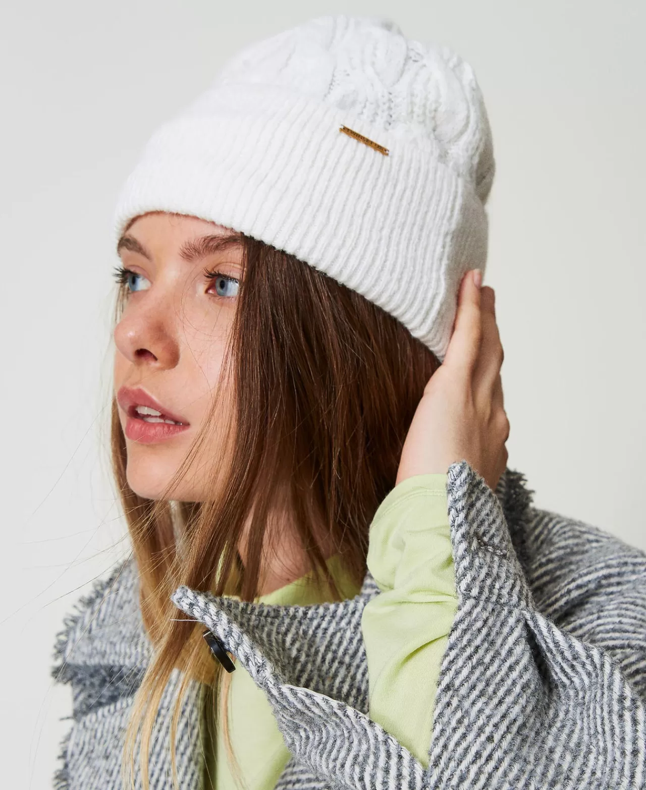 TWINSET Milano Strickmütze Mit Zopfmuster