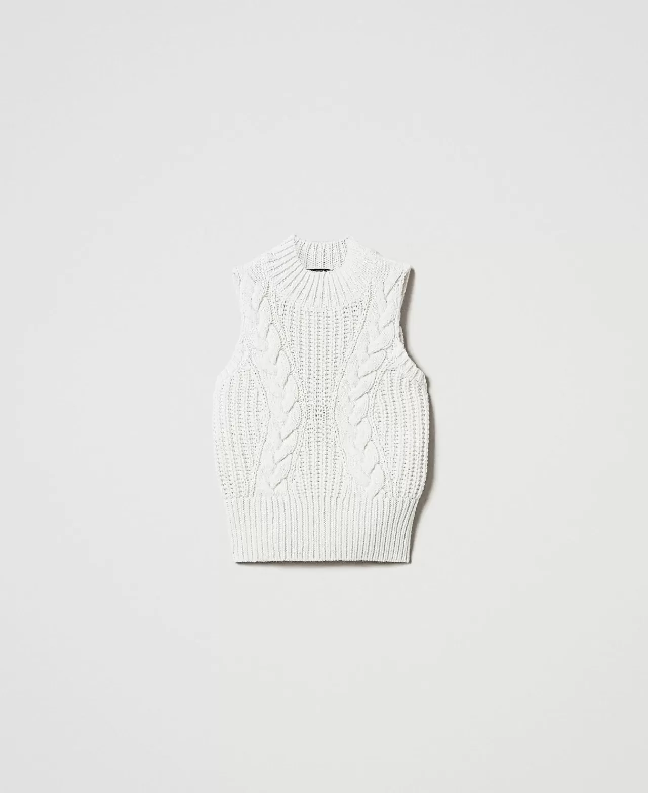 TWINSET Milano Stricktop Mit Rippen Und Zöpfen