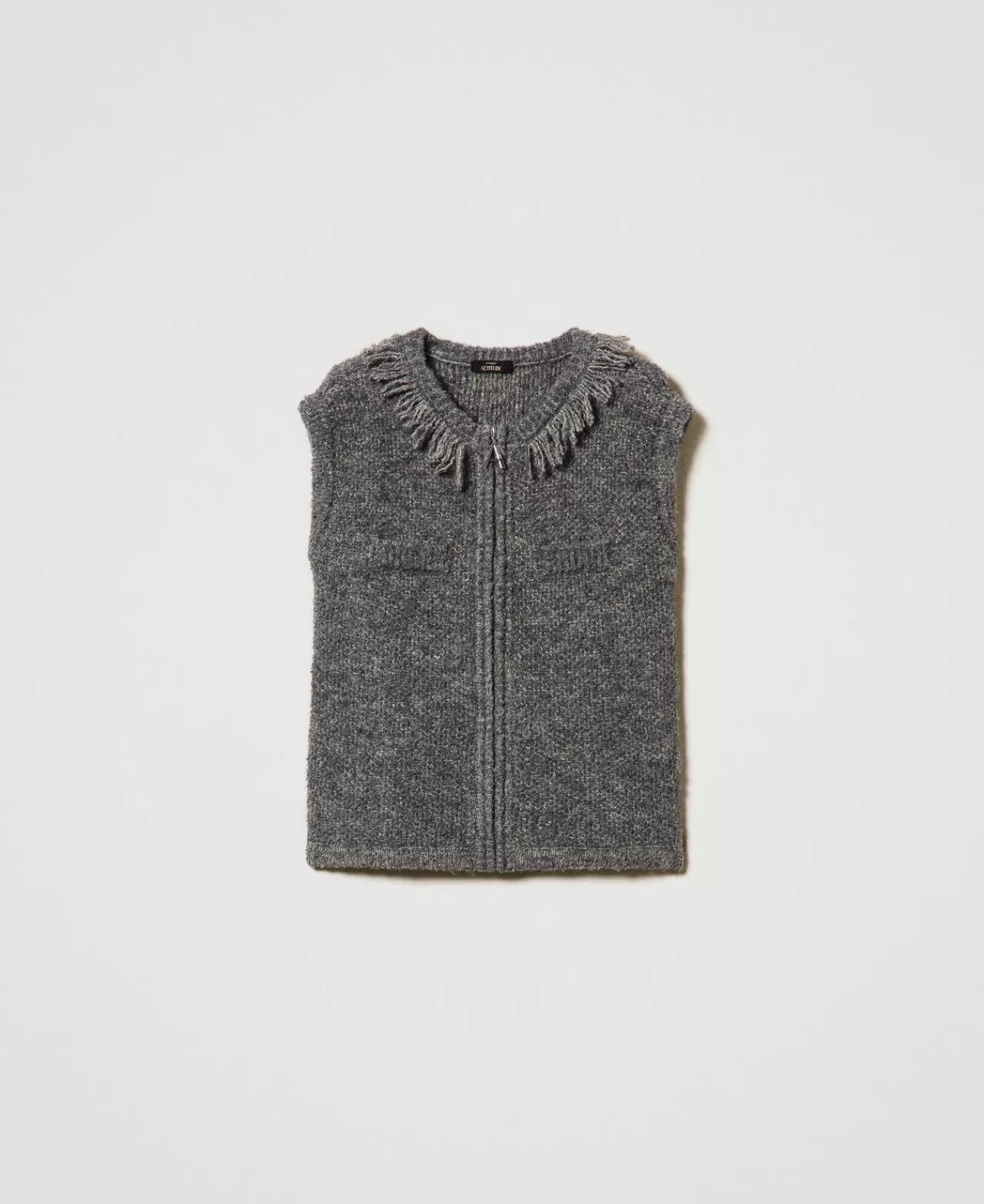 TWINSET Milano Strickweste Aus Recyceltem Bouclégarn