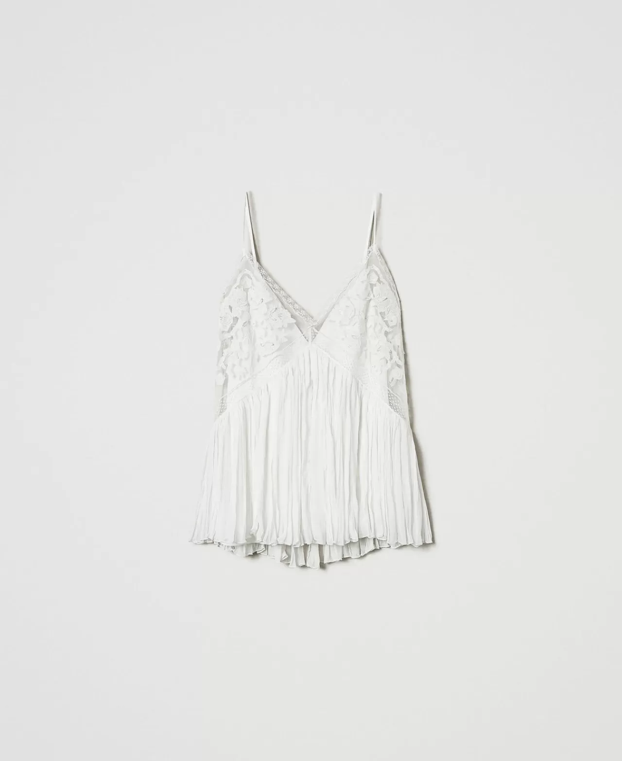 TWINSET Milano Top Aus Krepon Und Tüll