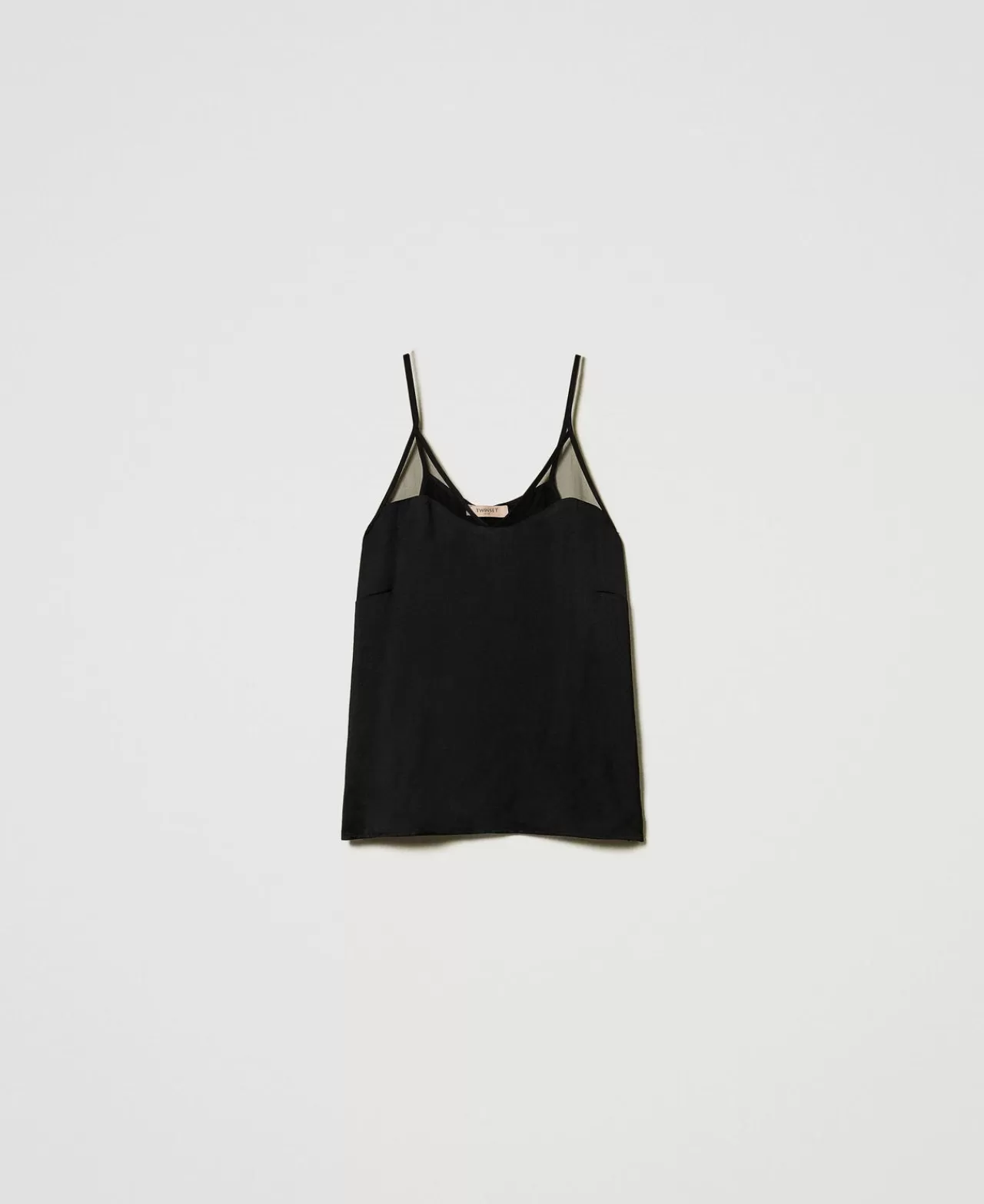 TWINSET Milano Top Aus Satin Und Tüll