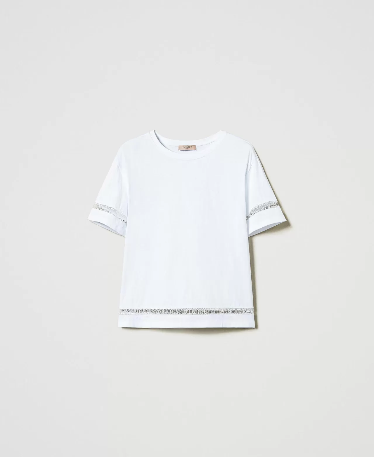 TWINSET Milano T-Shirt Im Regular-Fit Mit Sticklogo