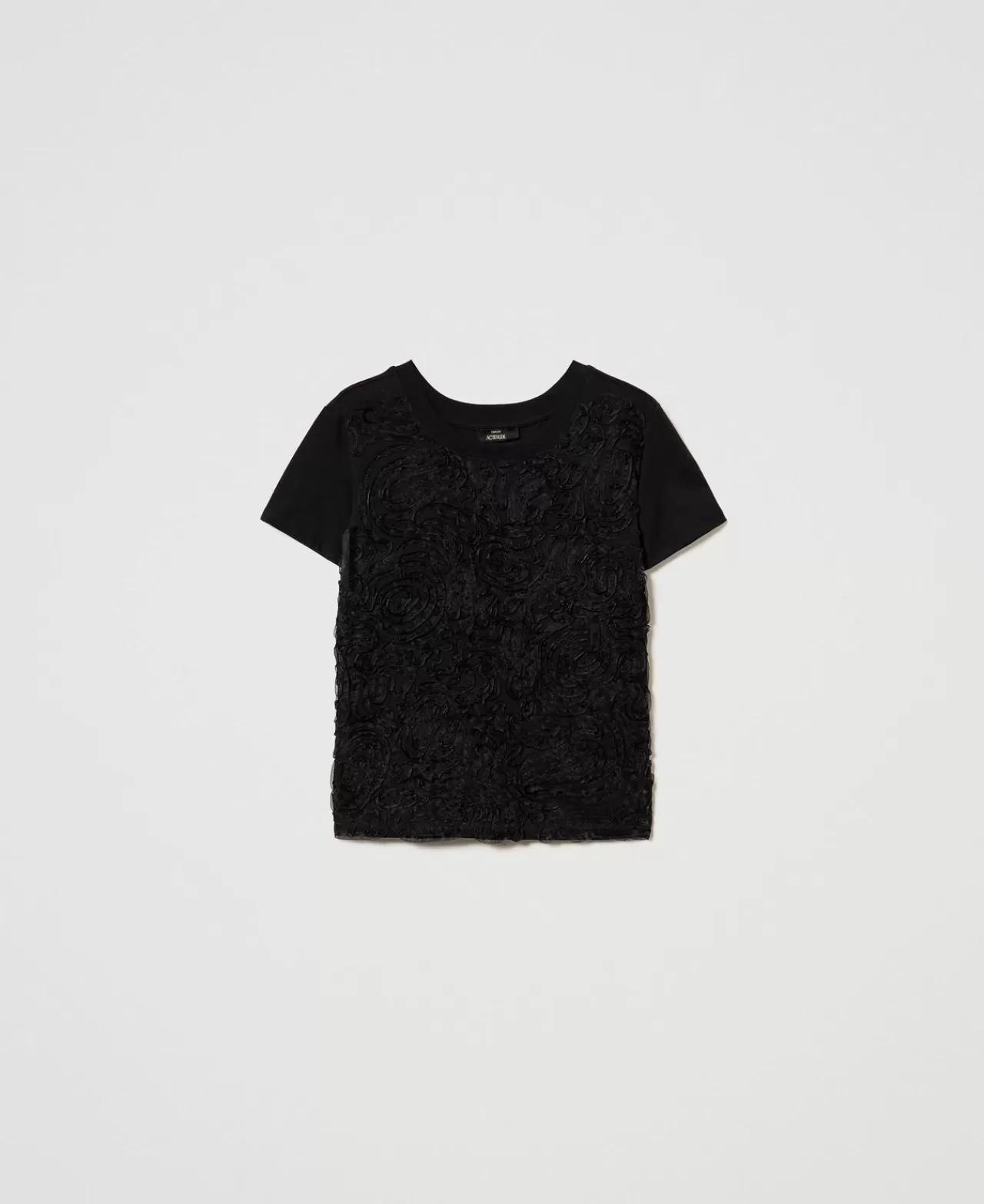 TWINSET Milano T-Shirt Mit Organza-Stickerei