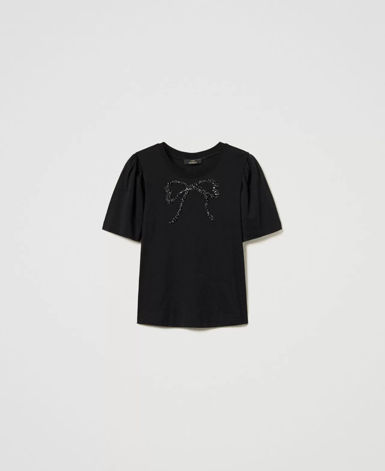 TWINSET Milano T-Shirt Mit Stickschleife