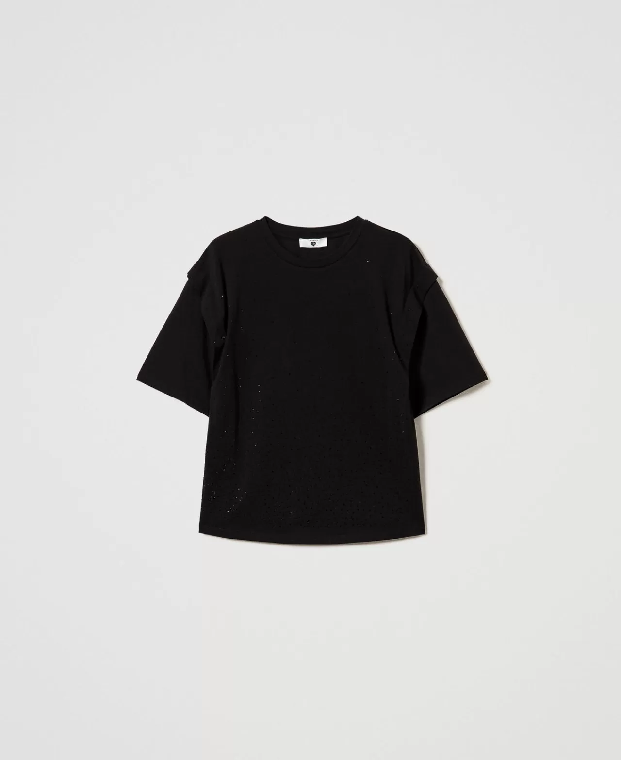 TWINSET Milano T-Shirt Mit Strass Im Dégradé