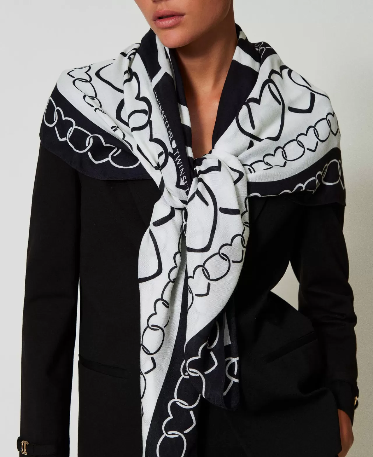 TWINSET Milano Tuch Mit Herzprint