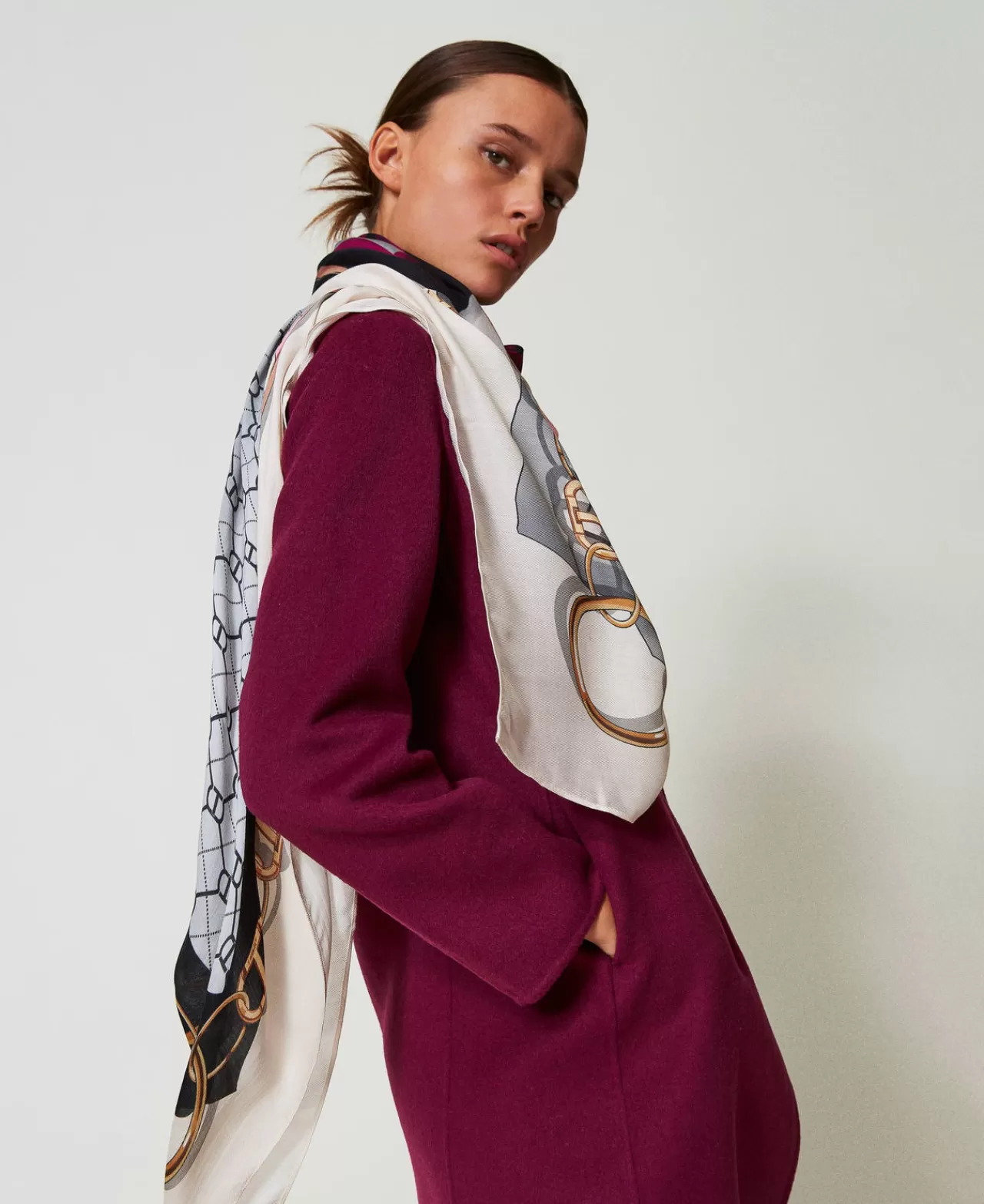 TWINSET Milano Tuch Mit Printmix