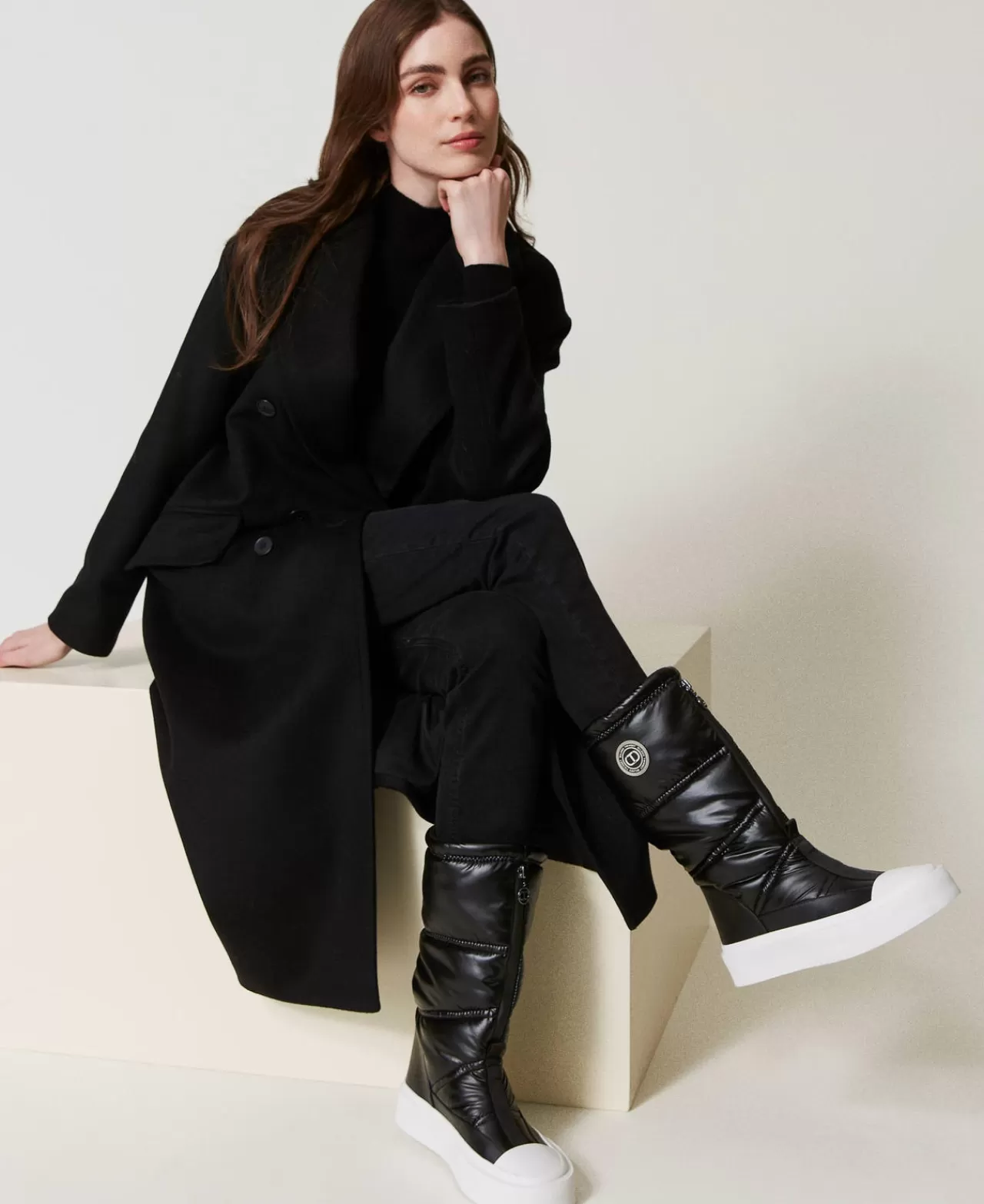 TWINSET Milano Wattierter Stiefel Mit Logo