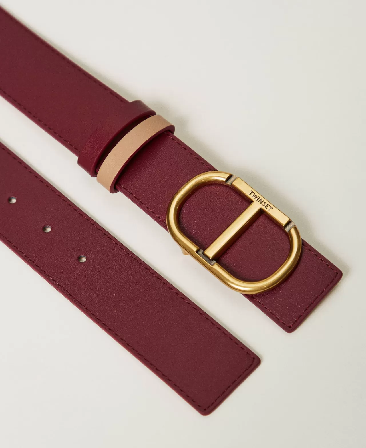 TWINSET Milano Wendegürtel Aus Leder Mit Oval T