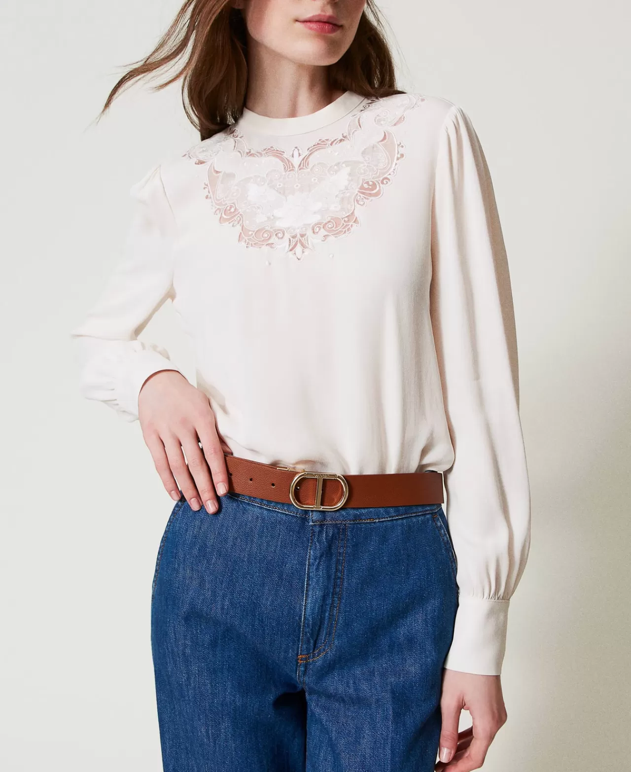 TWINSET Milano Wendegürtel Mit „Oval T“-Schnappschließe