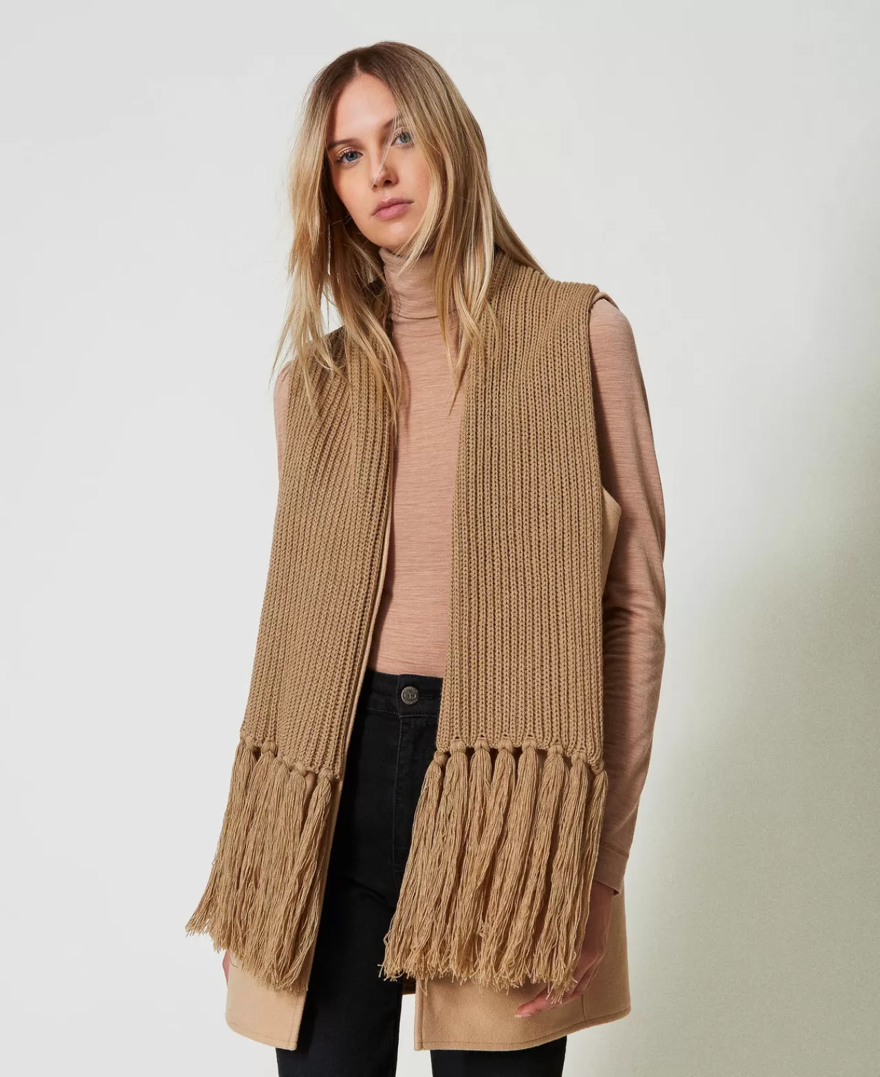 TWINSET Milano Weste Aus Tuch Mit Fransen