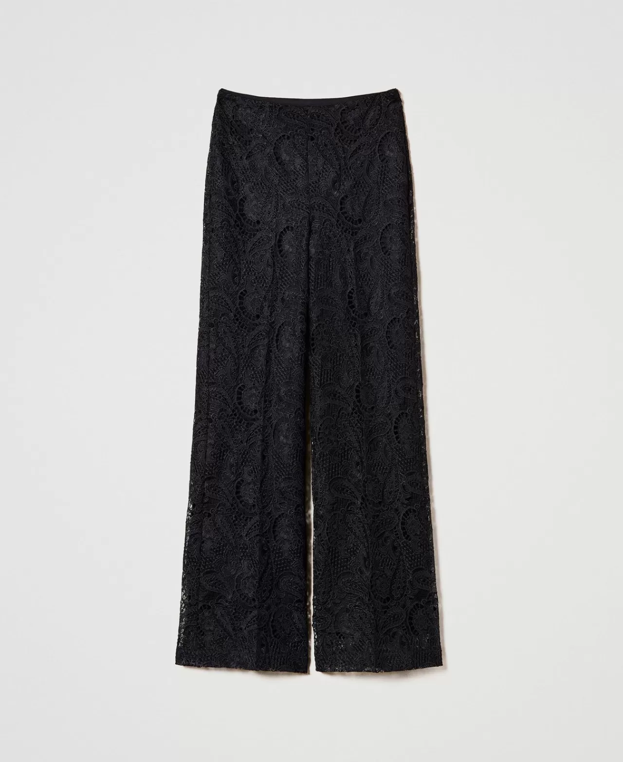 TWINSET Milano Wide-Leg-Hose Aus Makrameespitze