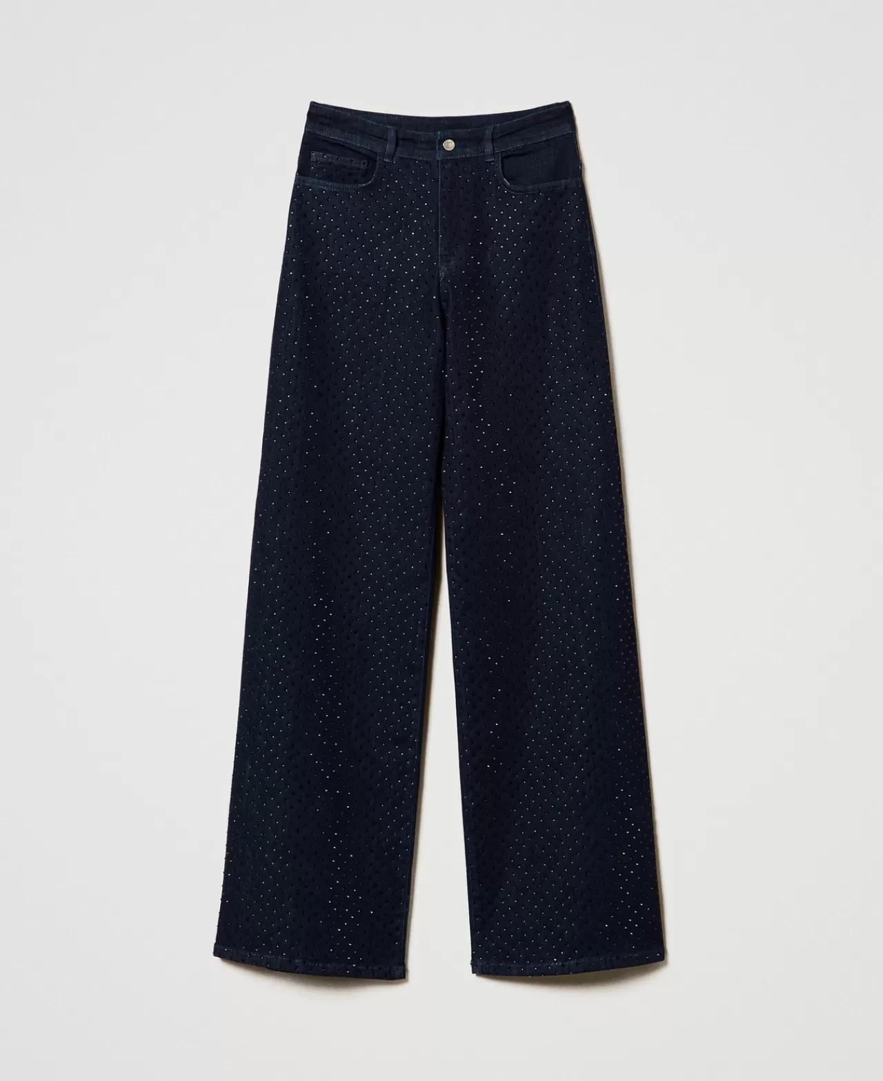 TWINSET Milano Wide-Leg-Jeans Mit Alloverstrass