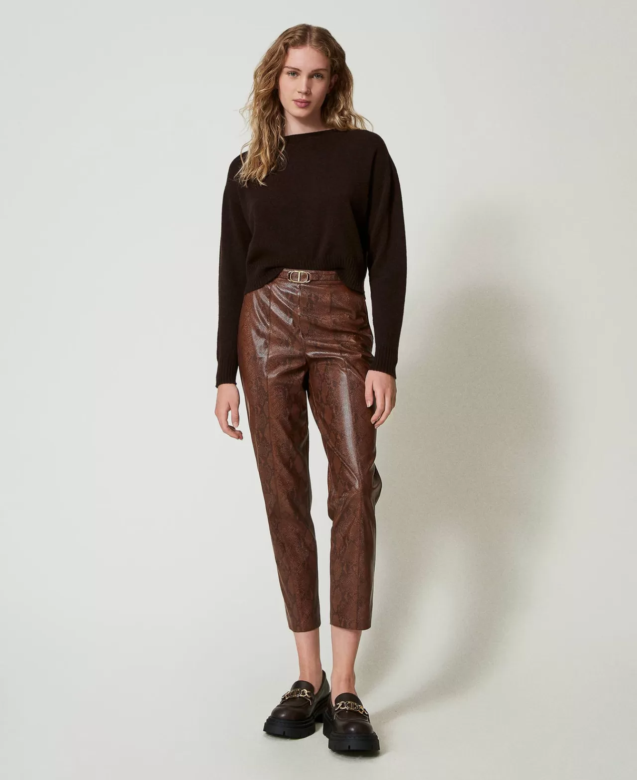 TWINSET Milano Zigarettenhose Aus Eidechsenlederimitat