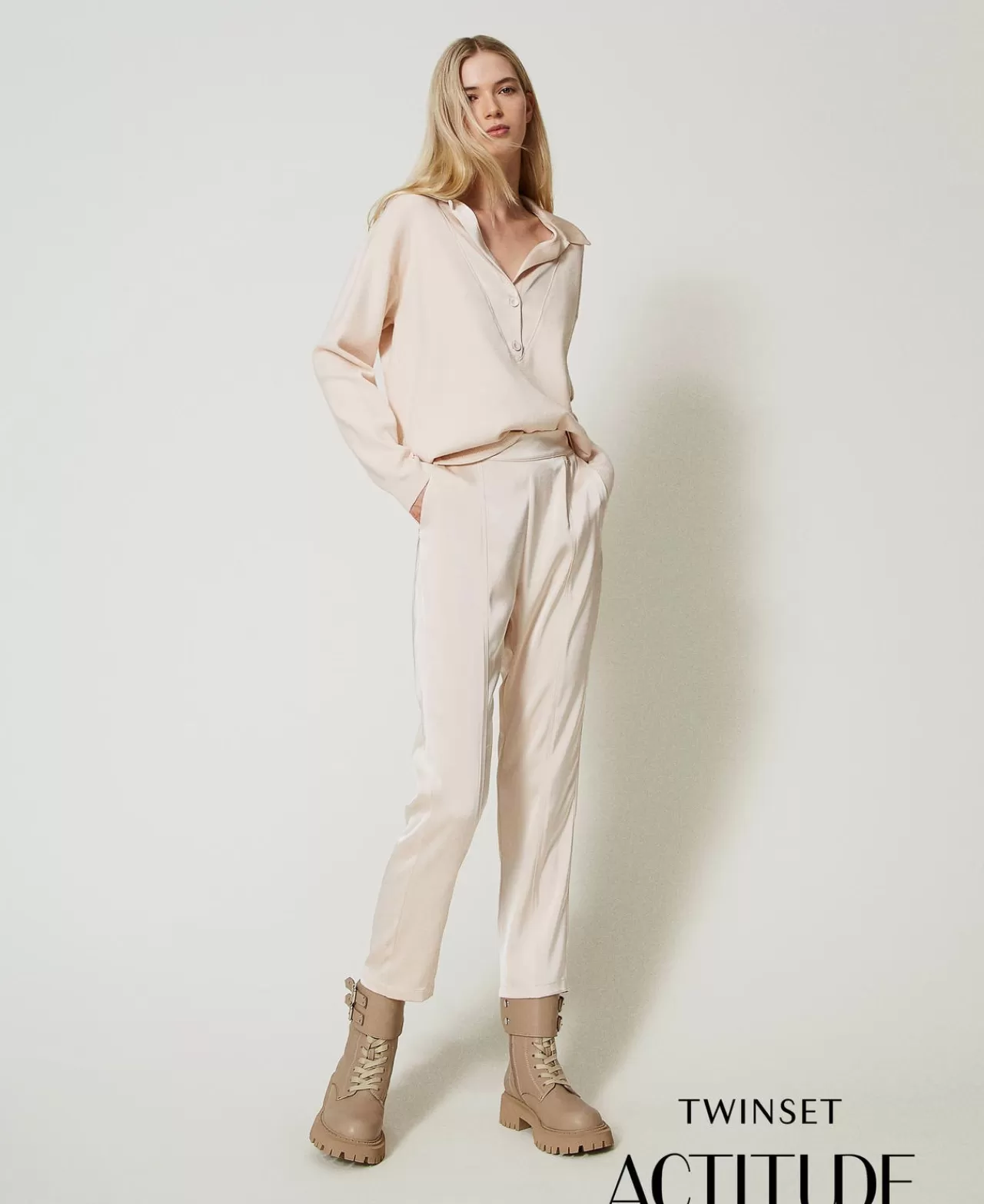 TWINSET Milano Zigarettenhose Aus Satin
