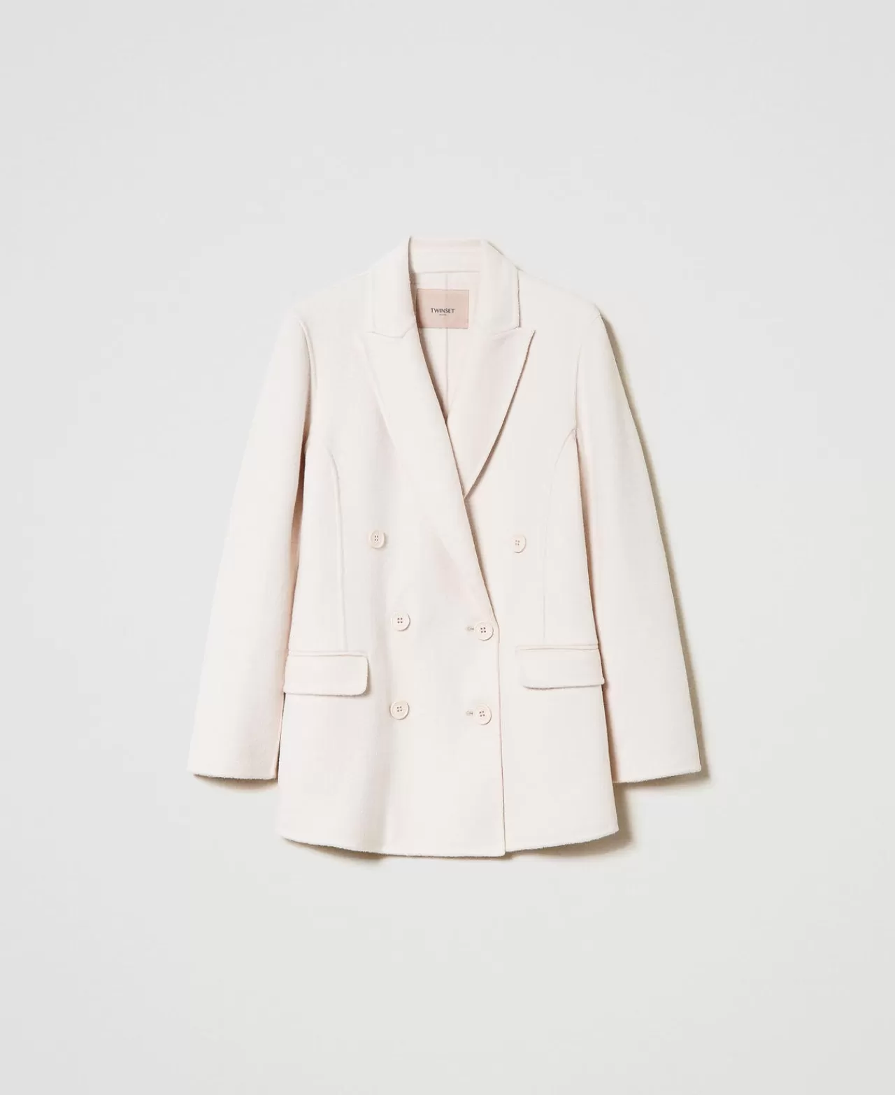 TWINSET Milano Zweireihige Jacke Aus Zweilagigem Wollmischtuch