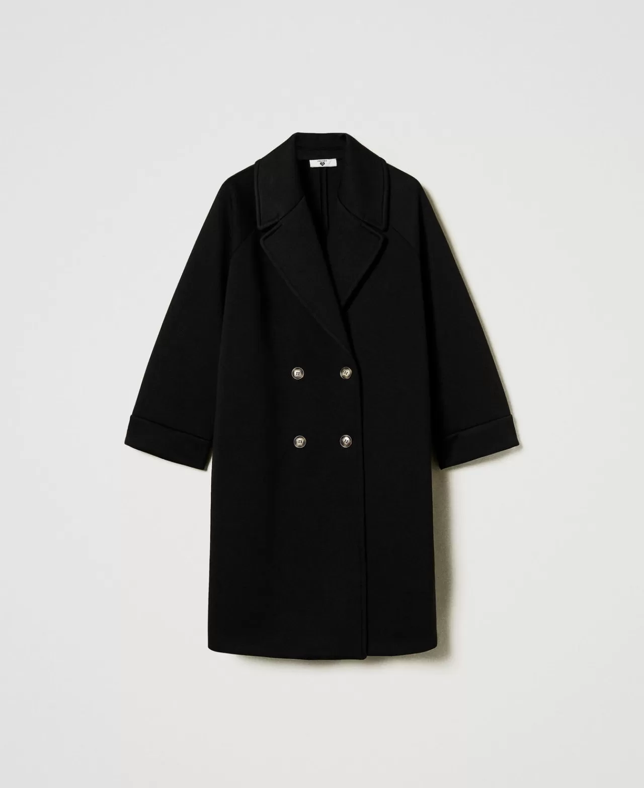 TWINSET Milano Zweireihiger Mantel Aus Scuba