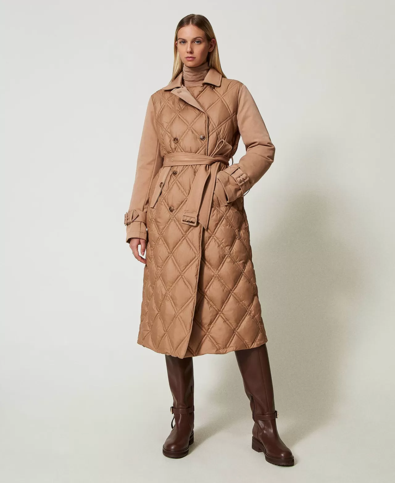 TWINSET Milano Zweireihiger Steppmantel